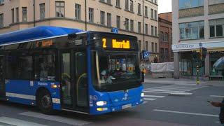 Sweden Stockholm bus 2 ride from Tjärhovsplan to Norrmalmstorg [upl. by Irim172]