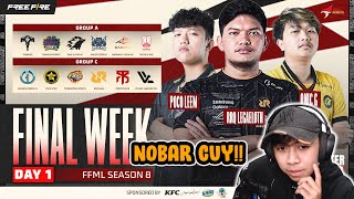 NOBAR FFML FINAL WEEK DAY 1  PEREBUTAN TAHTA [upl. by Novad]