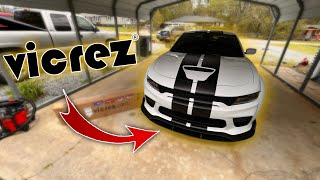 Vicrez Front Splitter upgrade on my 392 Widebody Charger SUPER AGGRESSIVE 😈 [upl. by Alyt]