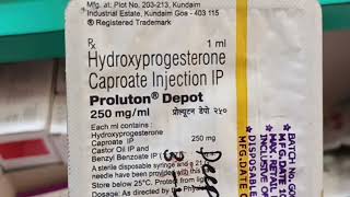 Proluton Depot injection Hydroxyprogesterone caproate injection  Hydroxyprogesterone proluton [upl. by Yttocs]