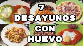 7 Desayunos con Huevo Desayunos Faciles y RapidosFABI CEA [upl. by Medlin]