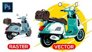 How to Vectorize an Image Photo to Vector  Photoshop Tutorial [upl. by Esdnyl]