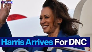 Kamala Harris Arrives in Chicago For National Conference [upl. by Skricki783]