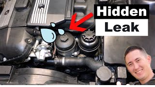 Coolant leak under intake manifold  Older BMWs with Inline 6 [upl. by Anig225]