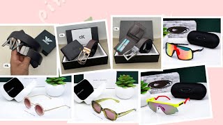 Latest collection of accessories  unisex sunglasses  leather wallet  leather belticonicshop9272 [upl. by Atteloiv]