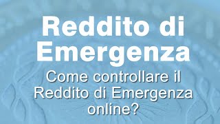 Come controllare ESITO Reddito di emergenza online [upl. by Anit]