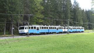 Bayerische Zugspitzbahn Wagen 1011  Talfahrt zw Eibsee und Grainau [upl. by Aylward]