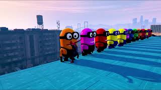 GTA 5 Crazy Ragdolls RED SPIDERMAN VS YELLOW MINION VS RED MINION Euphoria Physics and Funny 44 [upl. by Grete517]