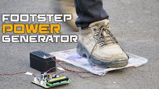 Advanced Footstep Power Generation System  DIY Electronics Electrical Projects [upl. by Nnayelsel]