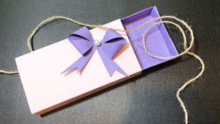 DIY  Paper Gift Box  Origami box 🎁 [upl. by Latini]