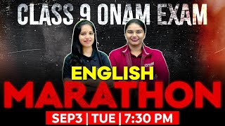 Class 9 English  Onam Exam English Marathon  Exam Winner Class 9 [upl. by Anihsat832]