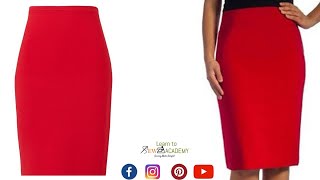 How to Cut a Pencil Skirt without a Pattern Easy Detailed Instructions [upl. by Retla226]