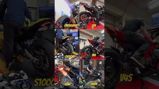 kawasakininjah2r vs cbr1000rrr vs s1000rr vs ducatipanigalev4r vs rsv4 vs kawasakizx10r [upl. by Zenobia]