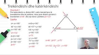 Klasa 8  Matematikë  Trekëndëshi dhe katërkëndëshi [upl. by Esineg]