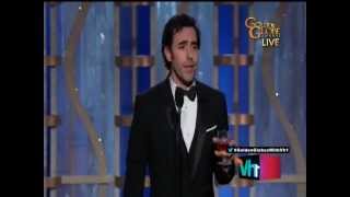 Sacha Baron Cohen  Funny Speech At Golden Globes 2013 [upl. by Paradies]