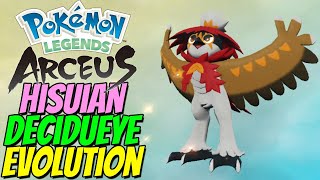 Evolving ROWLET to HISUIAN DECIDUEYE in Pokémon Legends ARCEUS [upl. by Acysej]