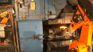 Handling of die forgings with a KUKA robot [upl. by Darill]