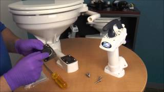 How to Replace a Jabsco Manual Toilet Pump Assembly [upl. by Kattie]