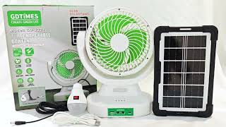 G801 Rechargeable Solar Fan Set Versatile Solution [upl. by Kain705]