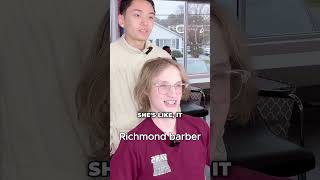 Insane textured fringe transformation richmondbarber barbershop shortfeed hairstyle barber [upl. by Lotson]