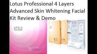 Lotus Professional 4 Layers Advanced Skin Whitening Facial Kit Review amp Demo बेस्ट facial [upl. by Harewood]