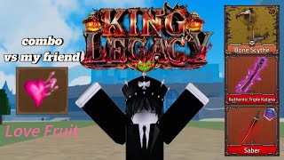 All high lights combo vs my friend in King Legacyroblox trongnerver [upl. by Nwahsyar]