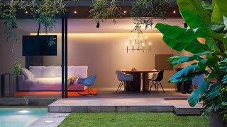 Modern Concrete House Design With Amazing Lighting Interior DesignBarrancas House [upl. by Adnowat]