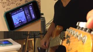 How to tune guitar to E♭ E flat with VITALtuner best tuner app [upl. by Adaurd]