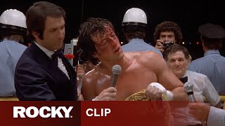 Rocky Balboas Winning Speech  ROCKY II [upl. by Elgar]