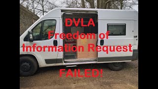 FAILED Freedom of Information Request to DVLA for change of body type to motor caravan [upl. by Livesay]