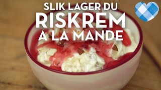 Ris a la mande også kalt riskrem med revet marsipan og mandler  TINE Kjøkken [upl. by Thedric]