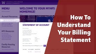 UW HFS  How To Understand Your Billing Statement [upl. by Ahtenek]