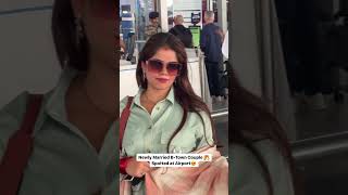 BTown Couple Spotted At Airport🥰 anmollbabbarr comedy bollywoodmusic funny [upl. by Yer]