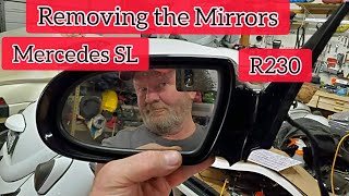 Mercedes SL Rear View Mirror Removal R230 2005 [upl. by Peter320]