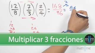 Multiplicación de tres fracciones │ ejercicio 1 [upl. by Atiuqrahc]