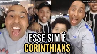 Serginho comemora muito a vitória contra o Santos na Arena Corinthians [upl. by Anniram]