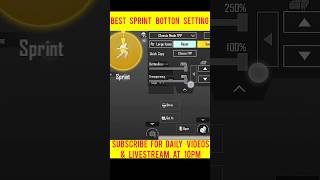 Best sprint button settings I bgmi tips and tricks I bgmi gaming trending shorts tipsandtricks [upl. by Bigot166]