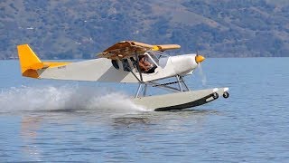 Seaplane pilot  first flight on water Zenith CH 750 on Zenair amphibious floats [upl. by Merry]