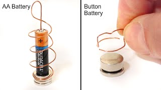 DIY Button Battery Homopolar Motor  Science Experiment [upl. by Trinidad]