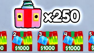 I OPENED 250 SANTA CRATES AND GOT  GODLYToilet Tower Defense [upl. by Reynard]