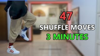 47 Shuffle Dance Moves in 3 MINUTES [upl. by Ramsa]