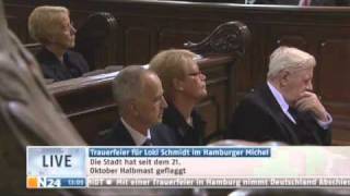 Trauerfeier für Loki Schmidt†91 im Hamburger Michel 78 [upl. by Gamal564]