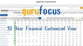 GuruFocus 30Y Financial Customized View [upl. by Giwdul]