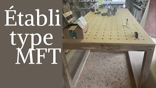 Comment fabriquer un établi facile style MFT pour débutant [upl. by Sewell]