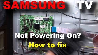 Samsung LED Flat Screen TV Repair  Wont turn on no power  How to Fix [upl. by Acnairb]