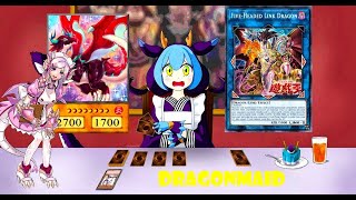 YGOPRODragonmaid deck pureFiveHeaded Link Dragon [upl. by Auqinahs729]