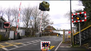 Trains amp Lowerings at Charlton Lane Level Crossing Greater London  With Bells [upl. by Lupita]