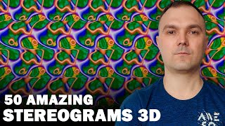 50 amazing 3D stereograms  Magic eye 2K [upl. by Eelnyl]