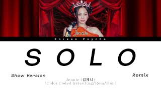 Jennie  Solo Remix The show Version Color Coded lyrics [upl. by Forsta]