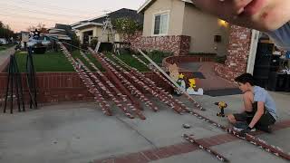 Setting up our Christmas Light Display Part 1  Preparing our Foundations 🚧 Timelapse MegaTree [upl. by Ccasi138]